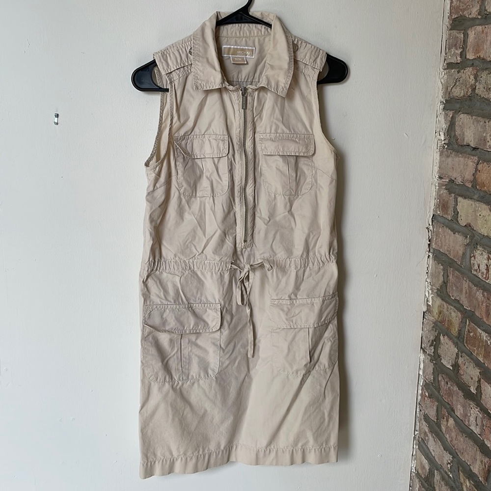 Michael by Michael Kors Sleeveless Military Dress